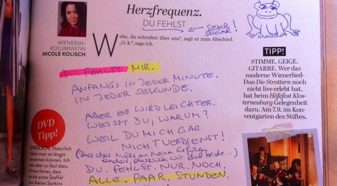Mein Leserbrief in der Wienerin